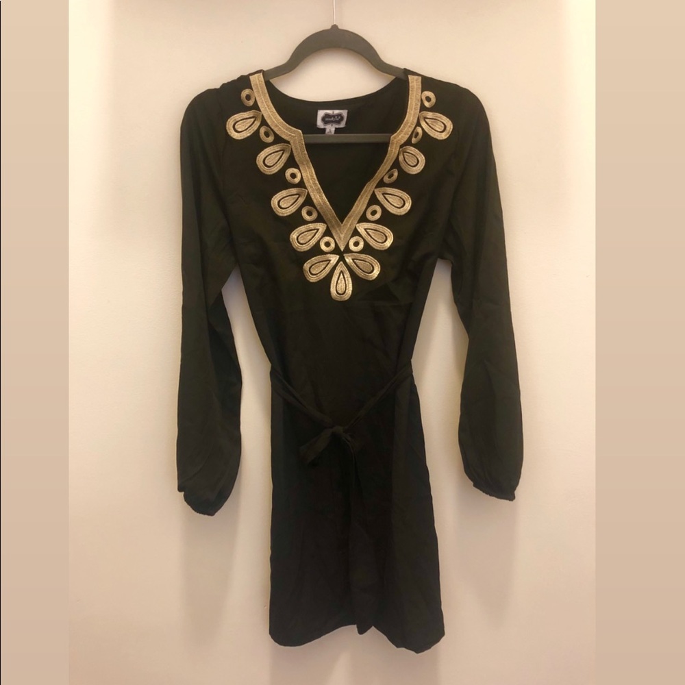 Black and gold dress